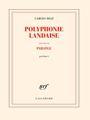cover image of Polyphonie landaise précédé de Paratge